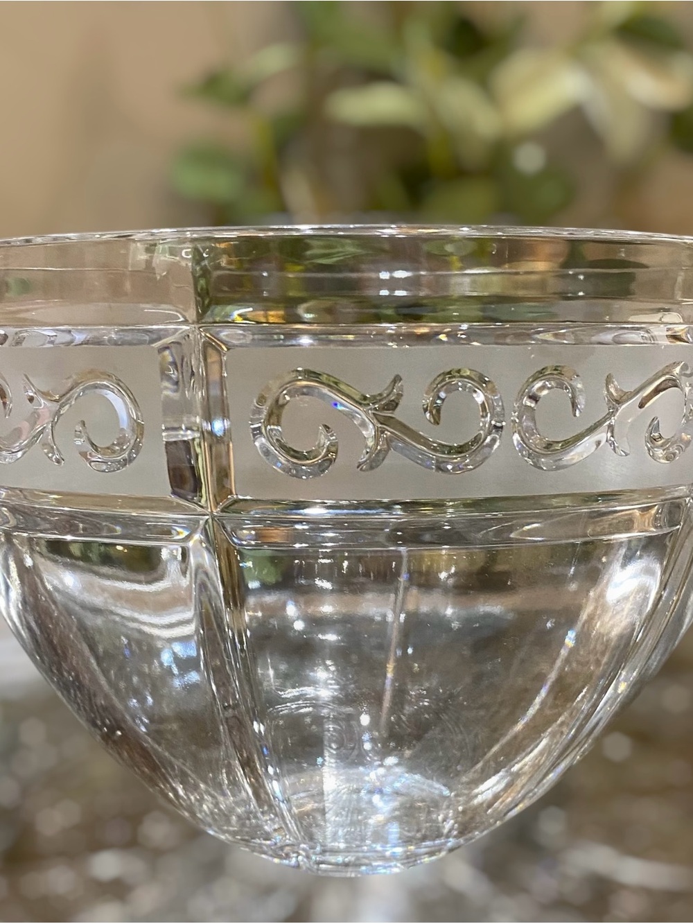 Vintage Marquis by Waterford Arabesque Crystal Fruit Bowl Signed - Picture 4 of 12